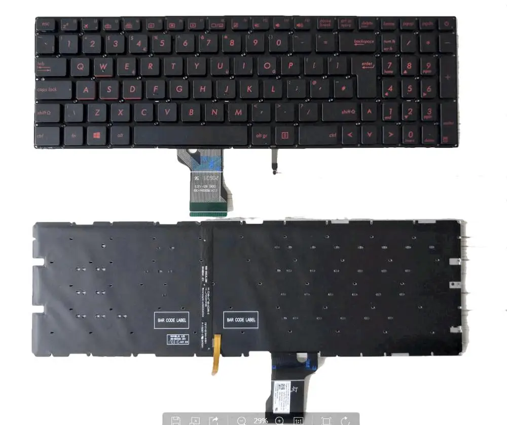 UK Ремонт клавиатуры ноутбука для Asus GL502 GL502V GL502VM GL502VT GL502VT GL502VY Италия ИТ Клавиатура с подсветкой - Цвет: UK