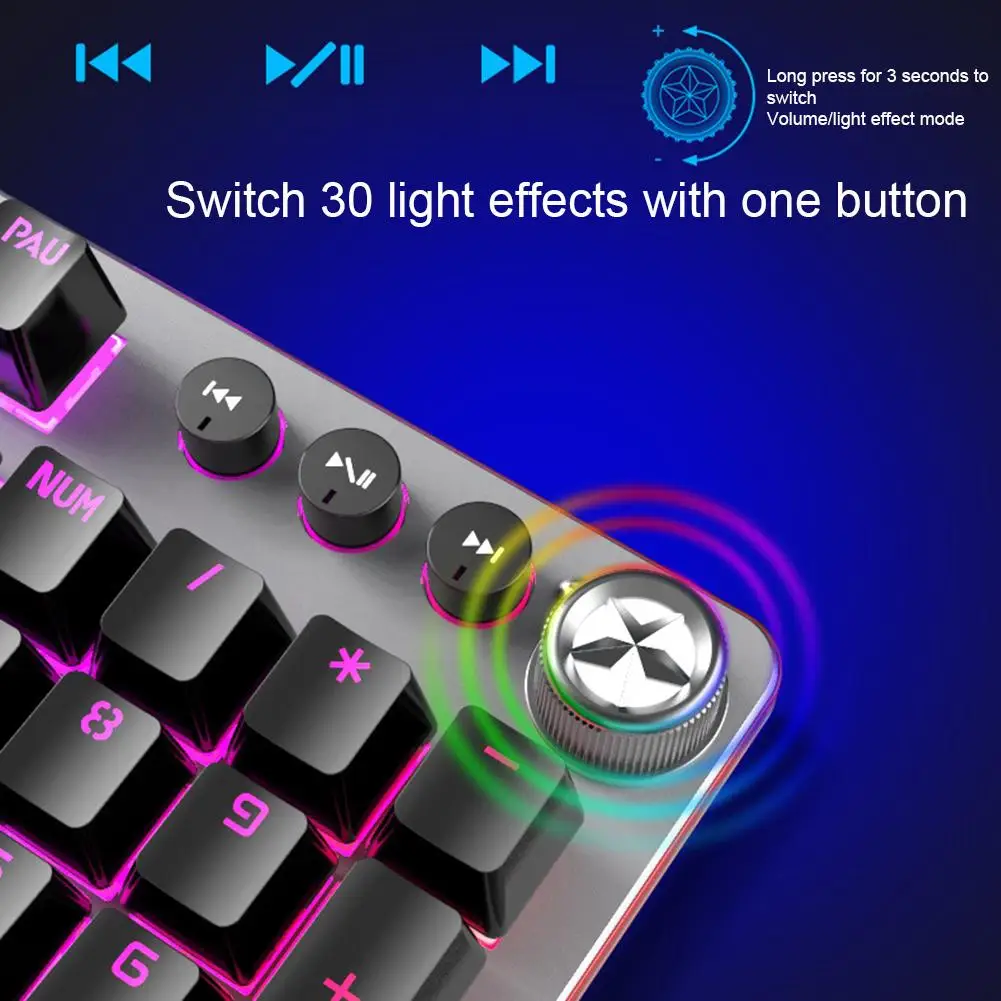 

G900 Wired Backlight Blue Shaft Gaming Mechanical Keyboard for Computers Laptops