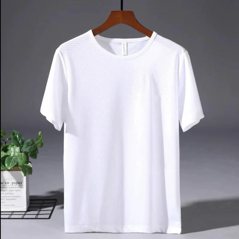 

summer Men hole Breathable Quick dry tshirt short sleeve large size 8XL 9XL 10XL sports tees fat elasticity out door tops tshirt