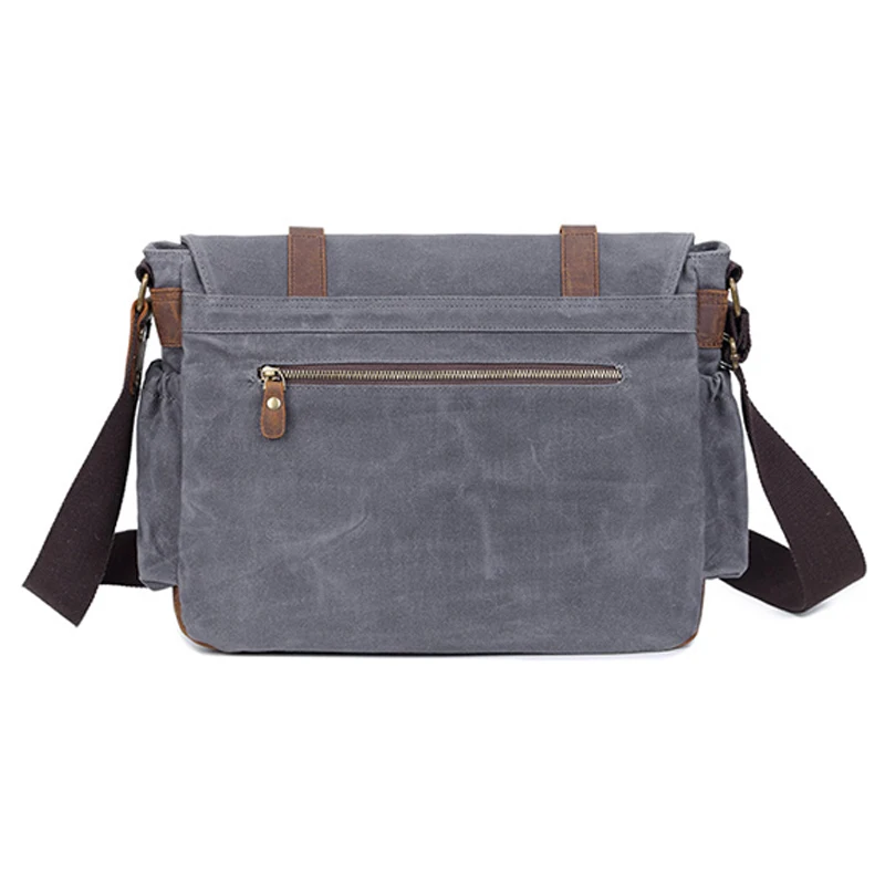 Вощеная холщовая камера сумки через плечо оригинальная кожаная сумка мессенджер