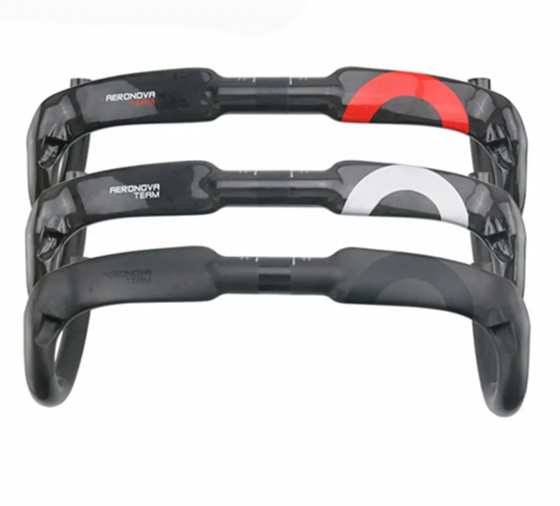 

Bike UD Carbon Road Handlebar Bicycle Internal Winding Handlebars 31.8mm Red/Black/Silver Carbon Handlebars