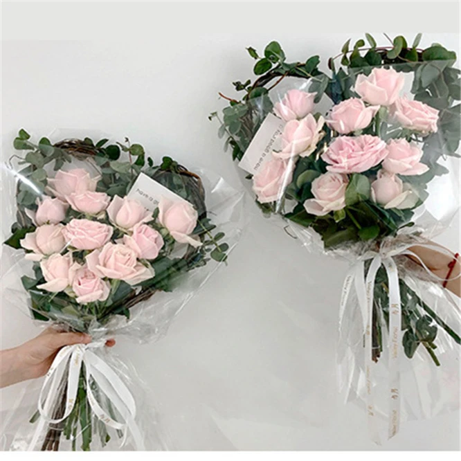 1 pack 70pcs Star Decorative Craft DIY Flower Wrapping Paper Transparent Cellophane Packing Bag Candy Gift Bags Bouquet flower | Дом и сад