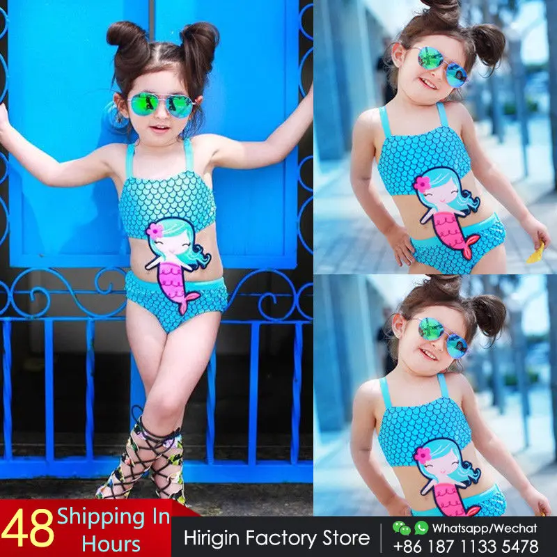 Детские купальники 2018 летние для маленьких девочек с мультяшным рисунком