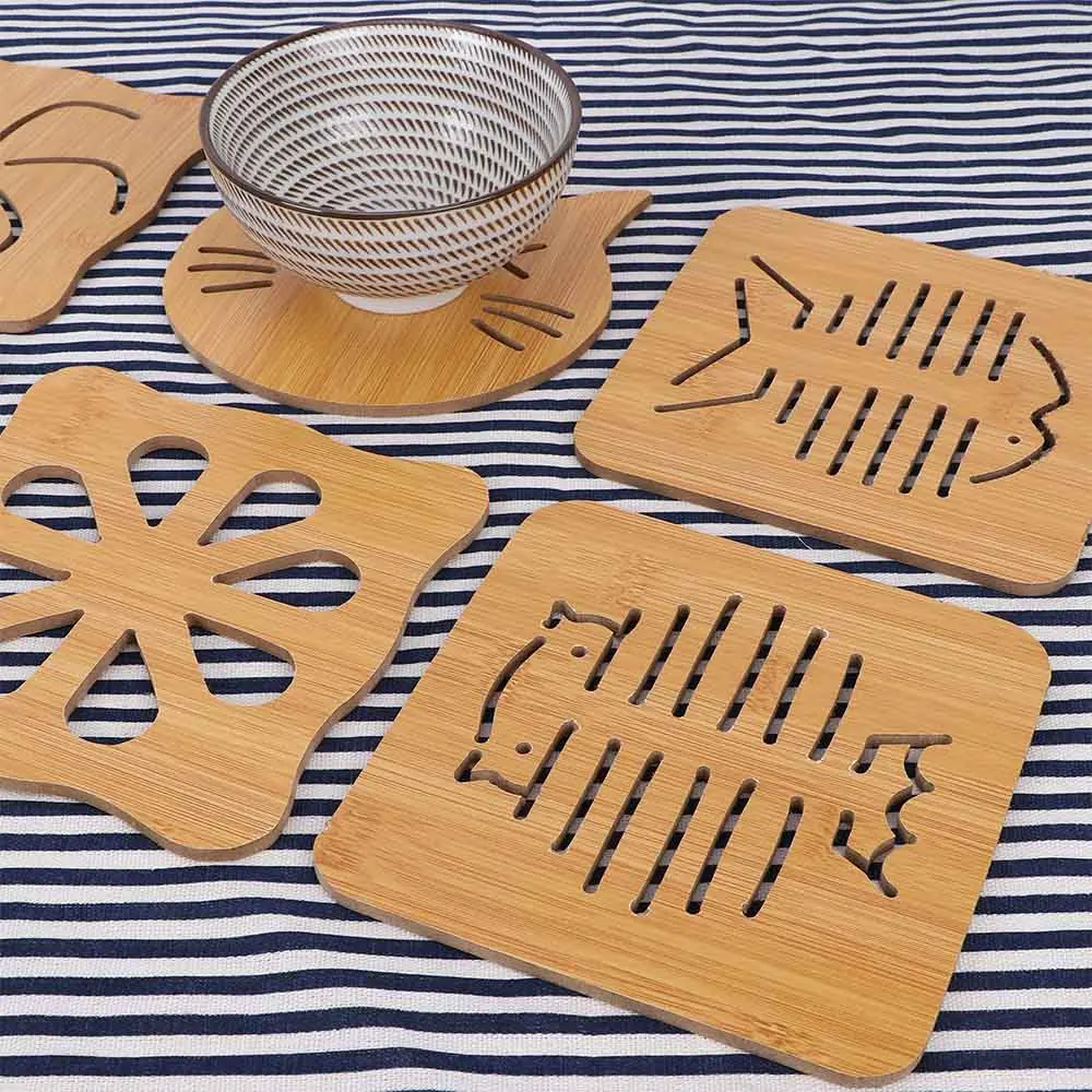 Изоляционный деревянный кухонный коврик нескользящий изоляционный