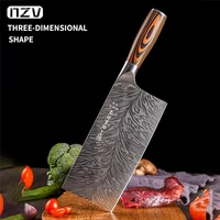cleaver knife kitchen chef knife stainless steel razor sharp slicing knife meat chopping knife wood handle chinese butche knife