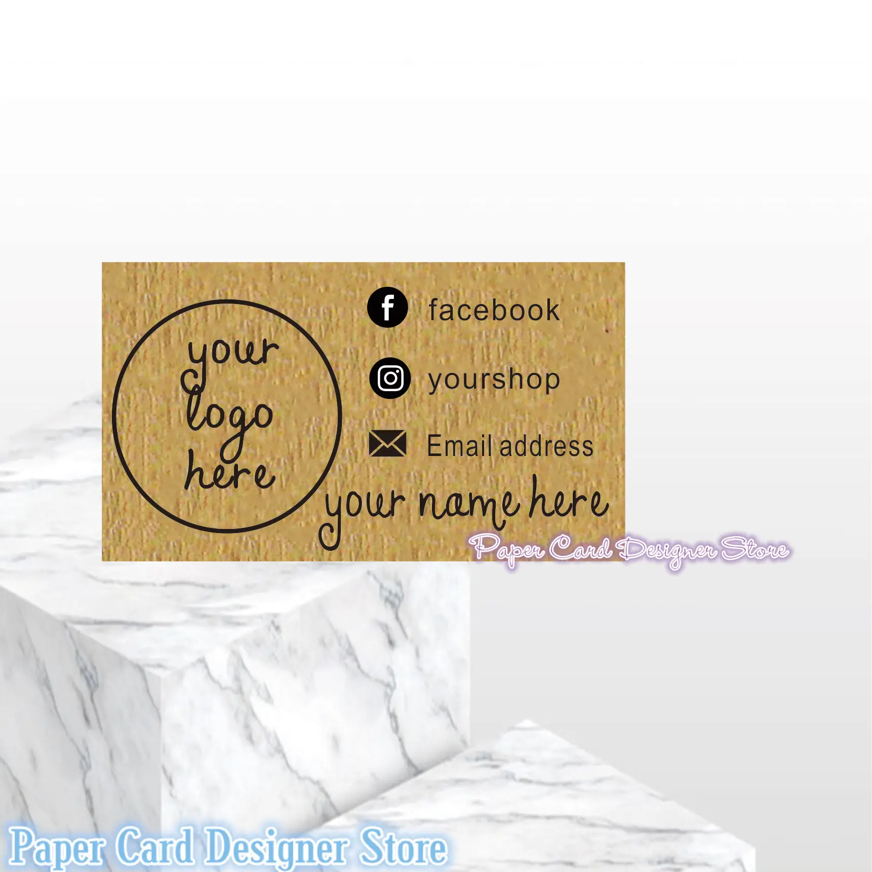 

Custom Thank You for Your Order Cards Kraft Paper Thanks Greeting Card Appreciation Cardstock for Small Business Owners Sellers