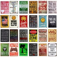 dl vintage tin sign home decor dads garage metal art wall funny humorous letters retro nostalgia for the hotel office