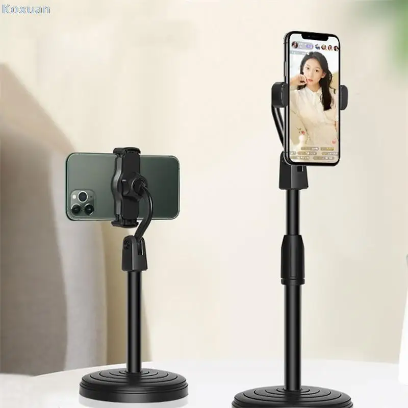 

1 Pc Phone Holder Stand Desktop For Live Streaming Video Plastic Material 360 Rotate Phone Stand Mobile Phone Accessories