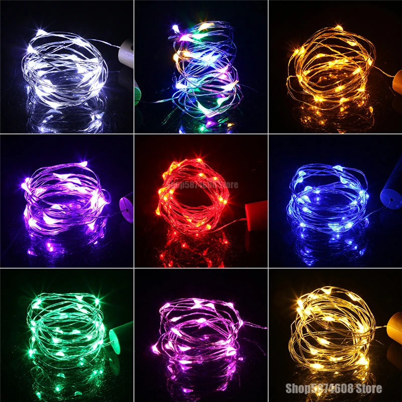 Винная бутылка струнный светильник s Led Сказочный светильники пробка медная