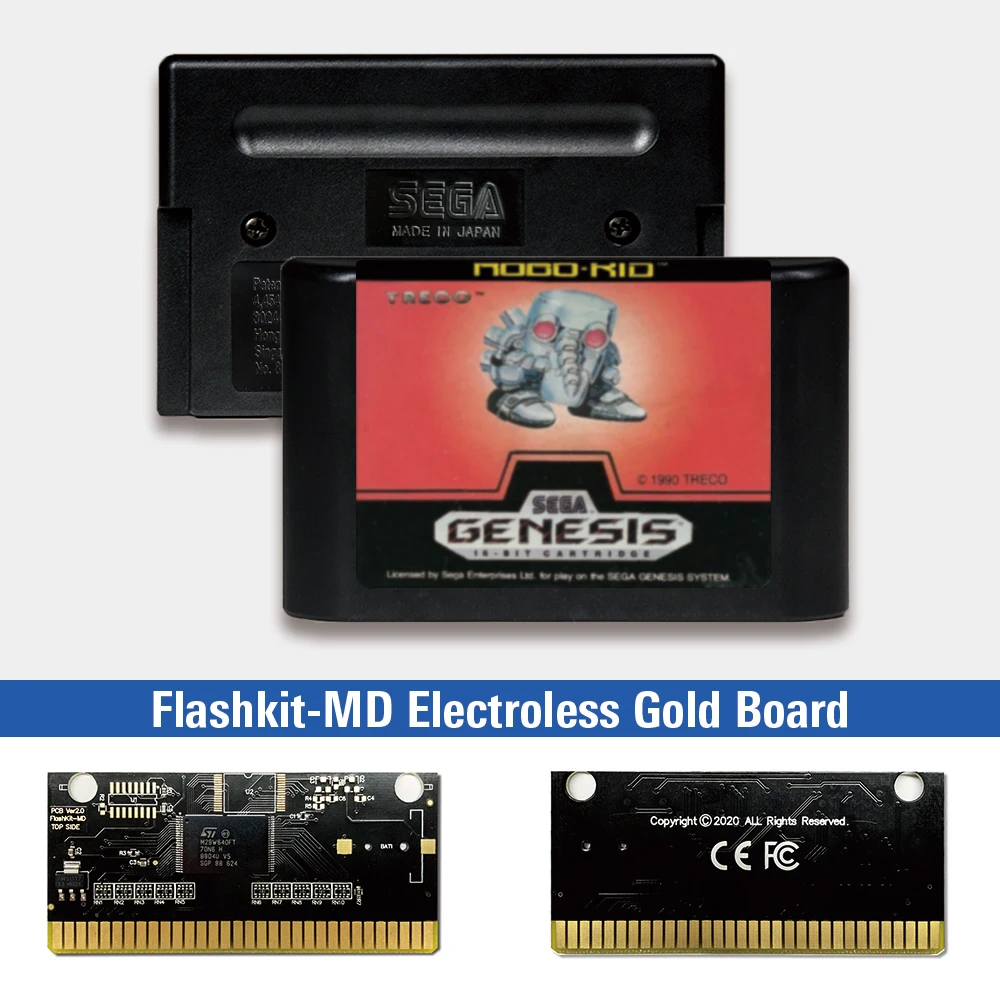 Атомный Робо Kid USA метки Flashkit MD никелевое золото схема на основе печатной платы