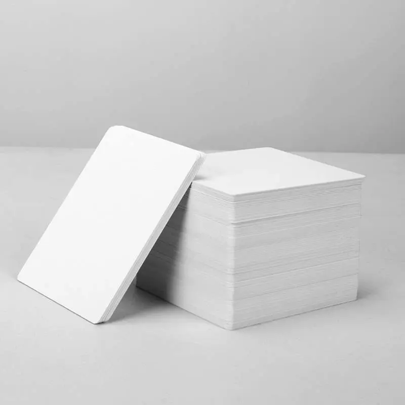 

100 Premium White Blank Inkjet PVC ID Cards Plastic Double Sided Printing Cards R9JE