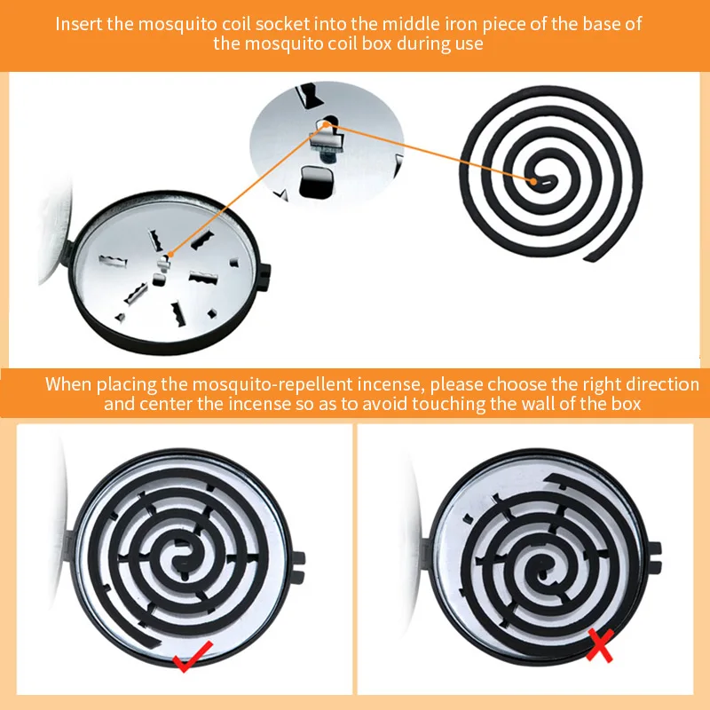 Портативный держатель для противомоскитной спирали устройство уничтожения