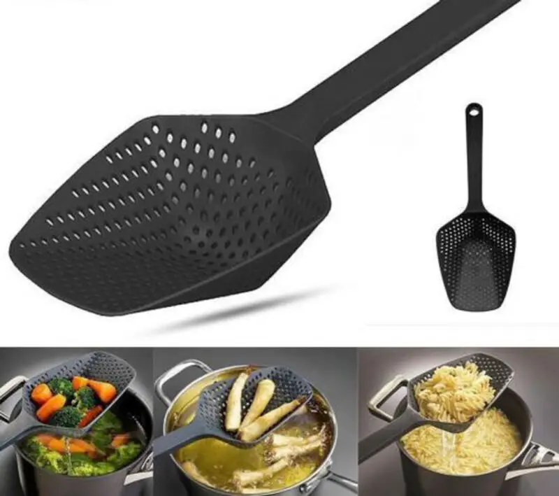 New No-stick Plastic Drain Shovel Strainers Water Leaking Ice Fishing Fence Colanders Kitchen Gadget Cooking Tool | Дом и сад
