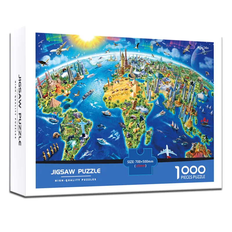 

Animal Puzzle 1000 Pieces Paper White Card Puzzle Custom Foreign Trade Couple Puzzle Adult Fancy Toy