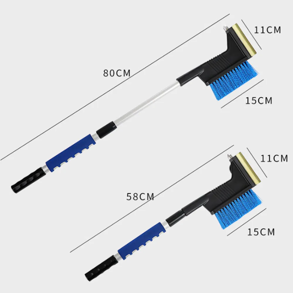 

2 In 1 Car Ice Scraper Snow Shovel Winter Car Windshield Snow Brush Retractable Window Shovel Removal Brush Car Cleaning Tool 30
