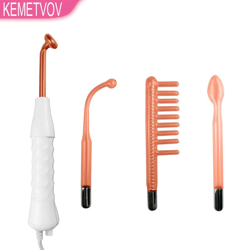 4 в 1 Высокочастотный электрод Стекло трубка Электротерапия Красота устройства