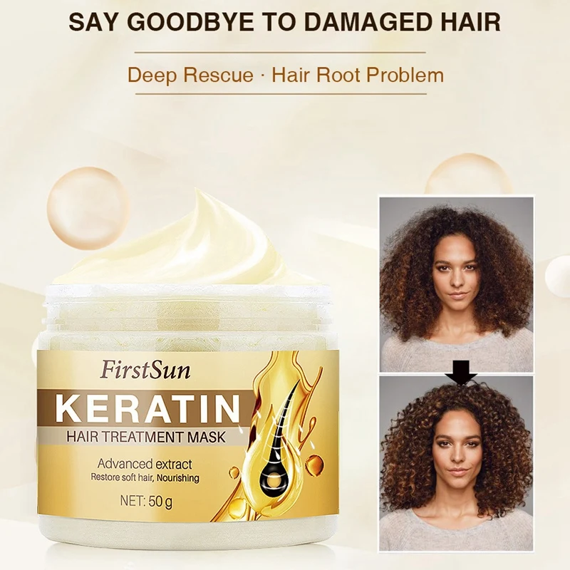 Firstsun Magical Keratin Hair Treatment Mask Effectively Repair Damaged Dry Nourish Care Restore Soft Conditioner | Красота и