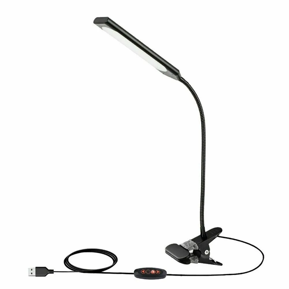 LED Desk Lamp Folding Clamp Eye Protection Rechargeable USB Table Clip On Light For Bed Reading Working | Лампы и освещение