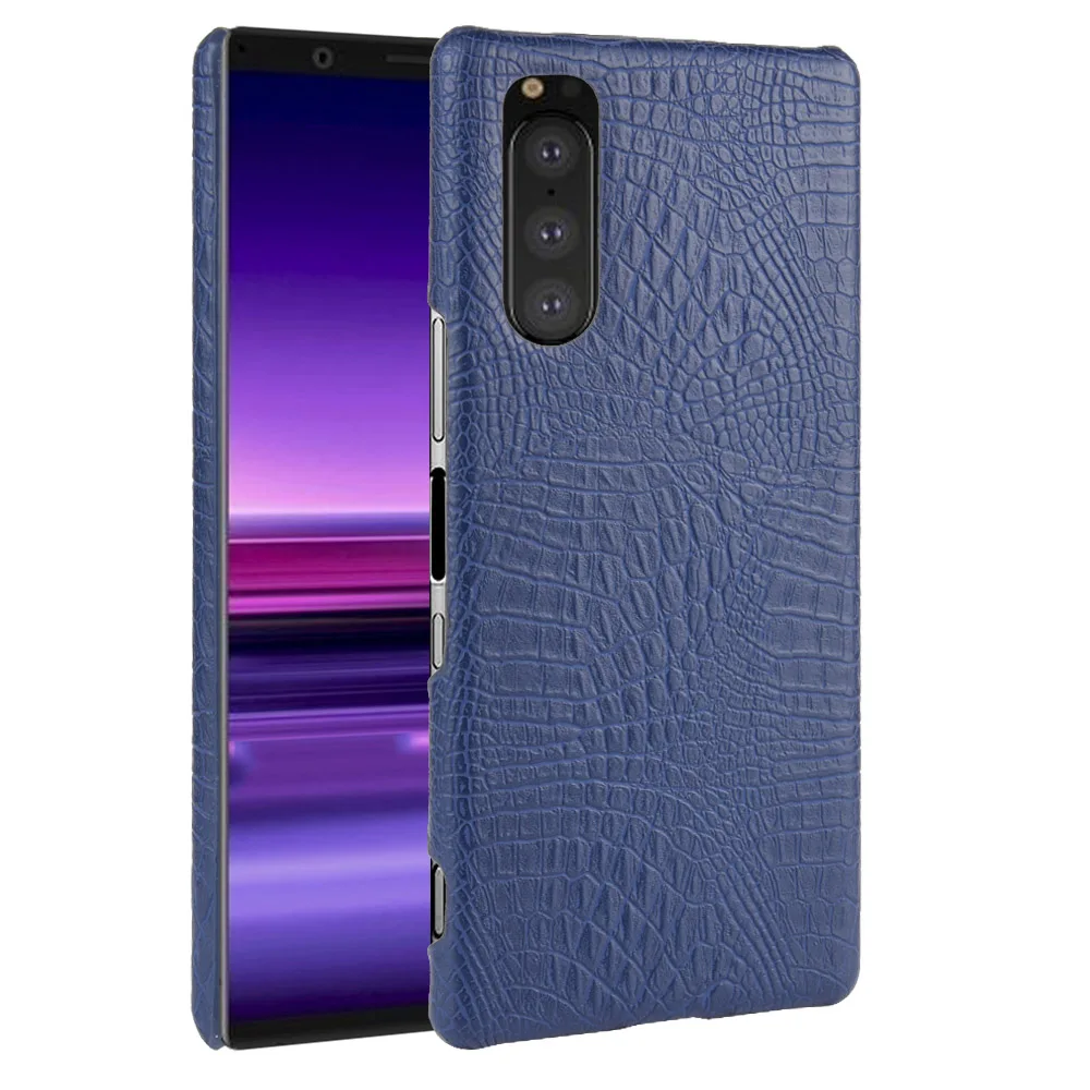 Из крокодиловой кожи с узором под змеиную кожу телефонные чехлы для sony Xperia 2 1 20 10