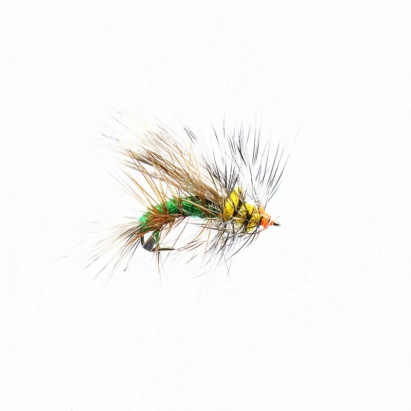 style1size14 Royal Sissi classic 4pcs 14#stimulator dry flies trout nymph fly fishing flies 2optional colors surface water stonefly adult fly - Color: style1size14