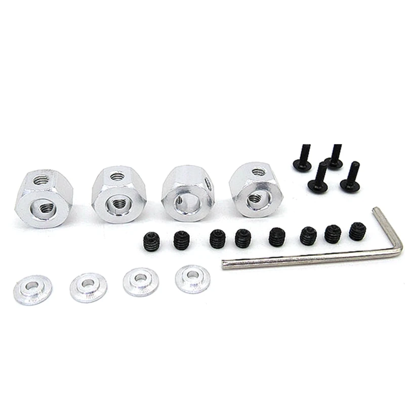 

4PCS 5mm to 12mm Hub Hex Adapter for WPL D12 C14 C24 C34 B14 RC Car