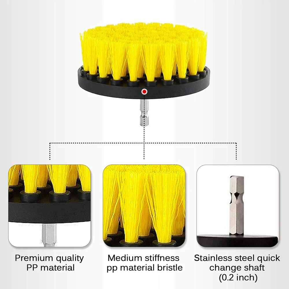 Щетка электрическая с щетиной 2/3 5/4 дюйма средней жесткости | Инструменты