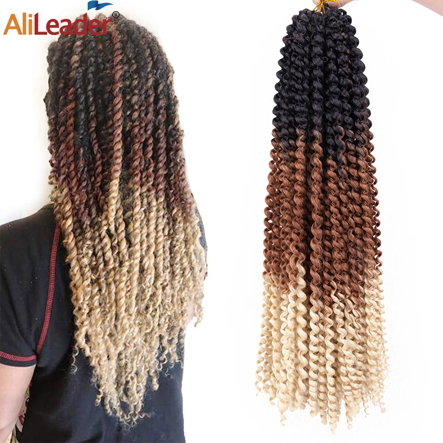 

Alileader Wholesale Crochet Passion Twist Synthetic Goddess Locs Crochet Twist Braids Passion Twist Braiding Hair 30strands/pack
