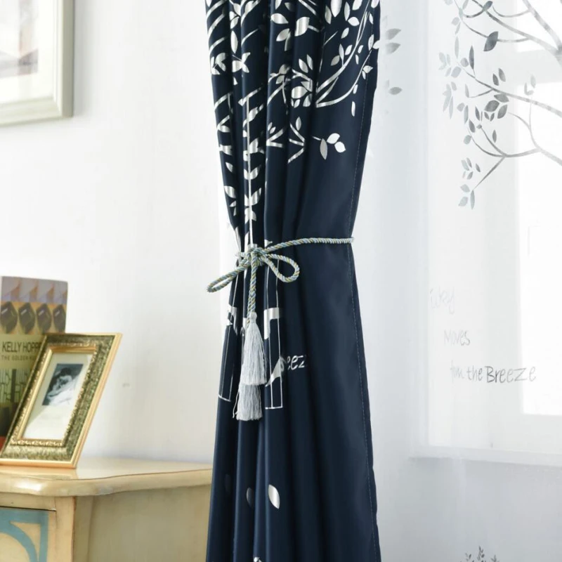 Окна светонепроницаемые шторы для спальни дерево Тюль Шторы отвесные ткани