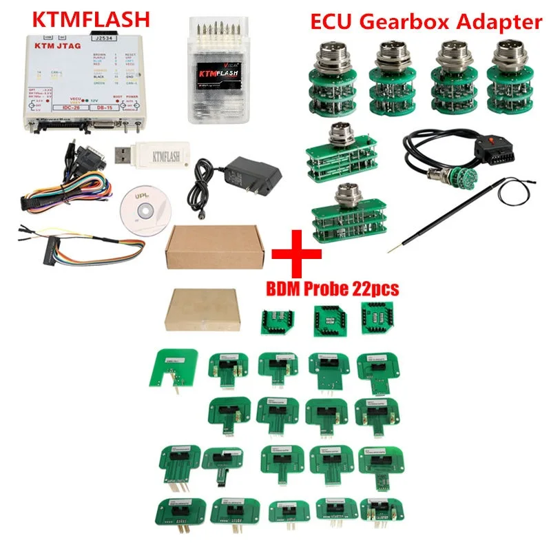 KTMFLASH ECU Power Upgrade Tool ECU KTMFLASH ECU Programmer KTM Flash Support 271 MSV80 MSV90 KTM JTAG - Цвет: WITH BOTH ADAPTERS