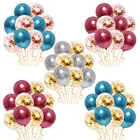 Разные стили, искусственная кожа, синий цвет, декор для дня рождения, для детей и взрослых, розовые золотые шары, товары для свадебной вечеринки