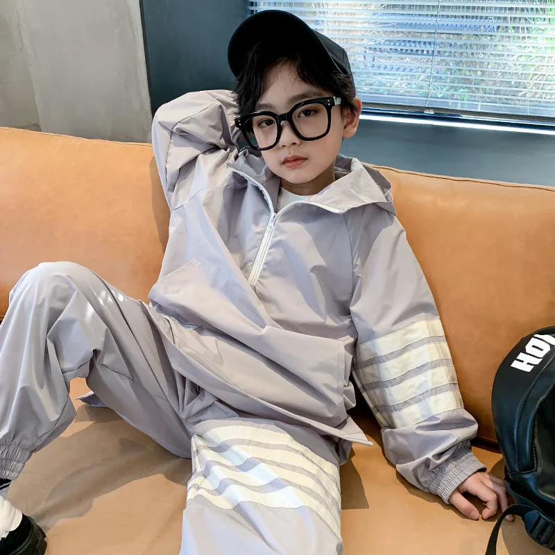 Solid Spring Autumn Children's Clothes Suit Boys Sweatshirts + Pants 2pcs/Set Kids Teenage Gift Formal Boy Clothing High Quality