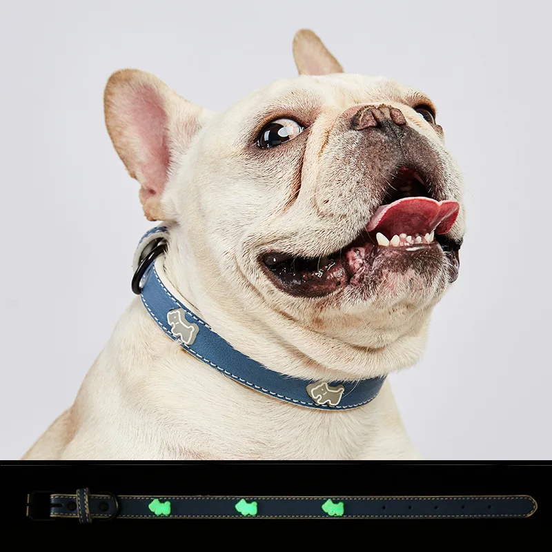 

Dog Collars Night Light Collars for Dogs Adjustable Collar Dog Harness No Pull Dogs Casual PU Leather Collar Puppy Accessories