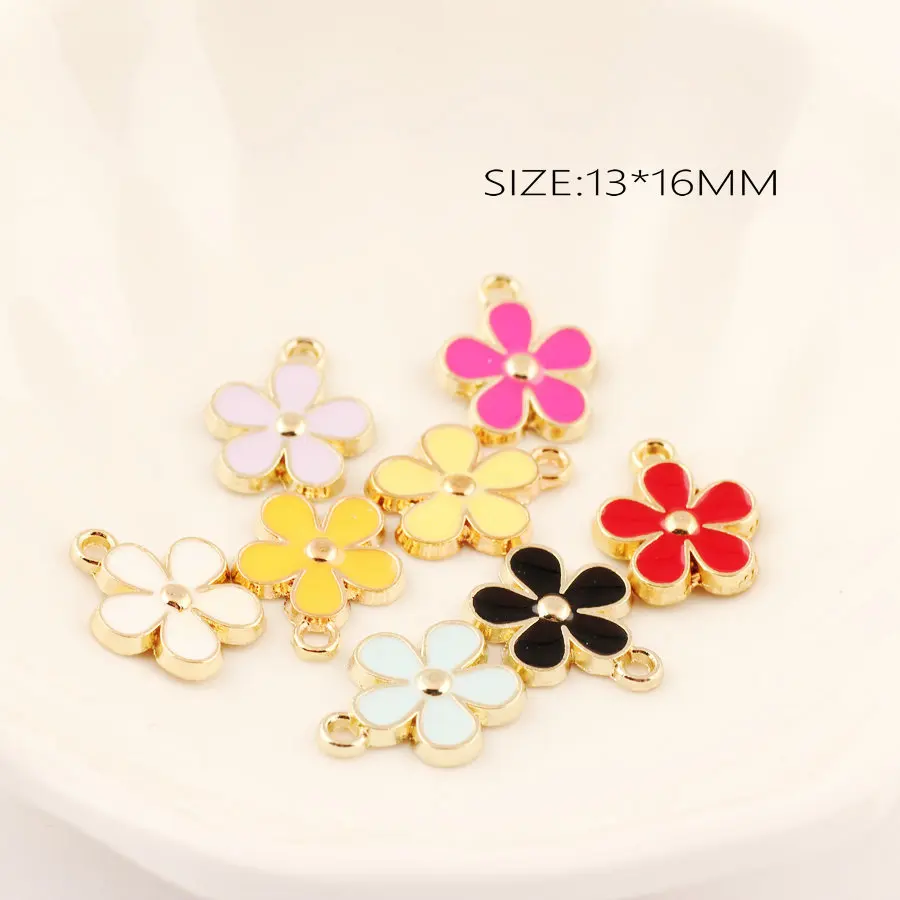 30 шт./лот Новое поступление ювелирные изделия цветок DIY Подвески масляная капля