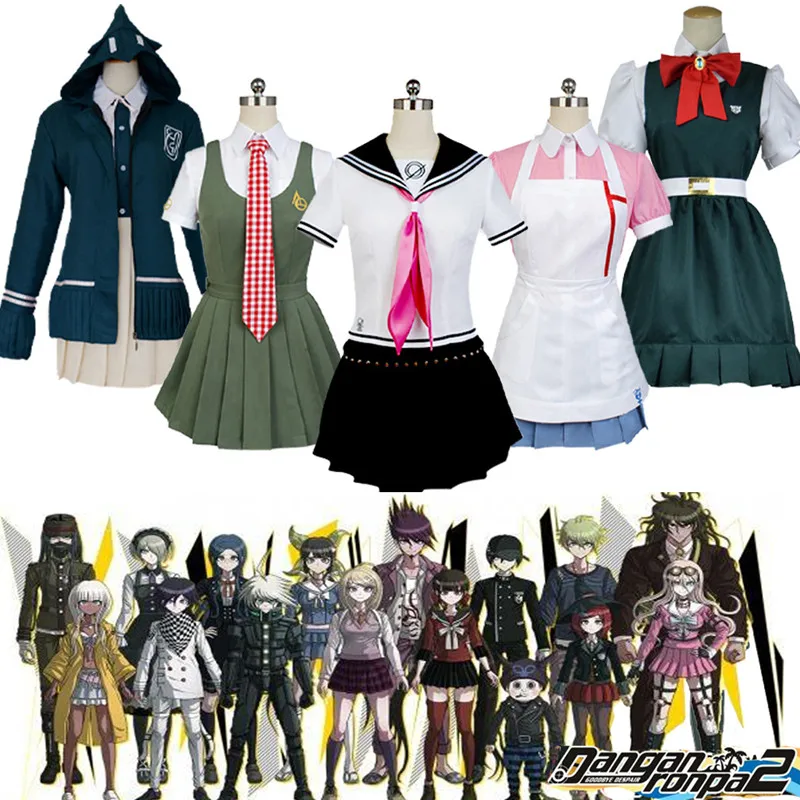аниме данганронпа  Костюмы для косплея Mioda Ibuki Kirigiri Kyouko Enoshima Junko Togami Byakuya Korekiyo Shinguji Yumeno Himiko школьная форма Взрослые мужчины и женщины Хэллоуин Рождество  Вечеринка Косплей Парики