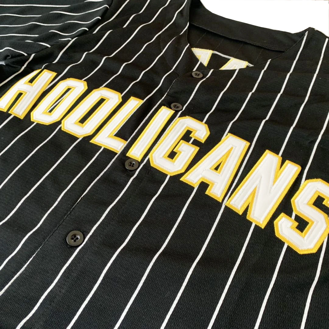

BG baseball jerseys HOOLIGANS 24K jersey Outdoor sportswear Embroidery sewing black stripe Hip-hop Street culture 2020 new