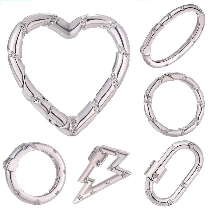 Juya DIY застежка сердце овальное кольцо прикуривателя Омаров Пружинные карабины