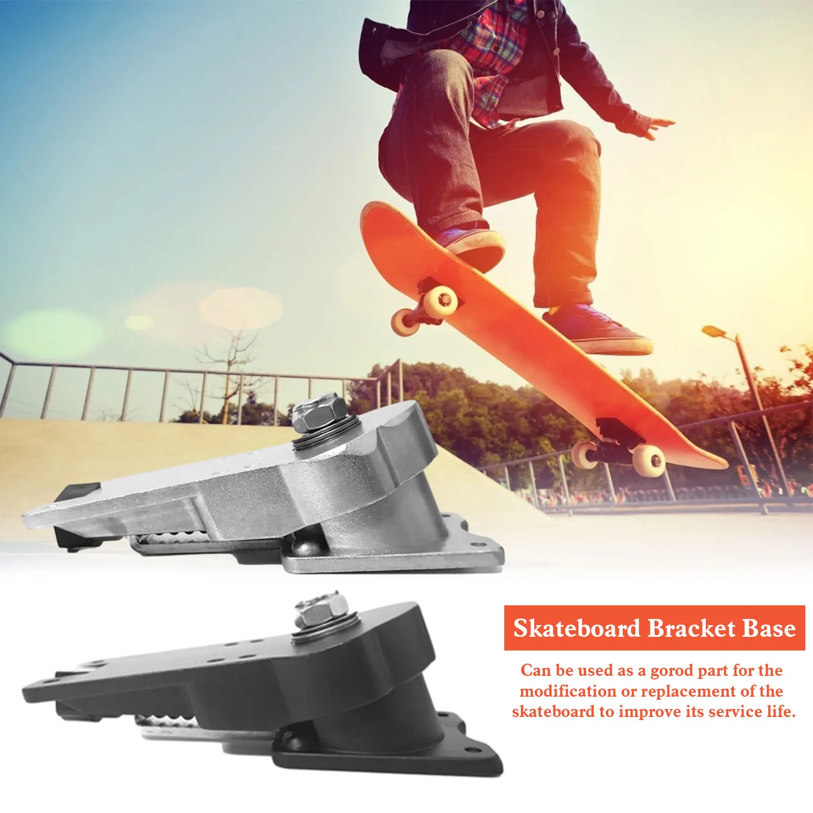 

Surf Skate Trucks Magnesium Alloy 7-inch Land Surfboard Skateboard Bracket Base Black Bridge Spring Bracket