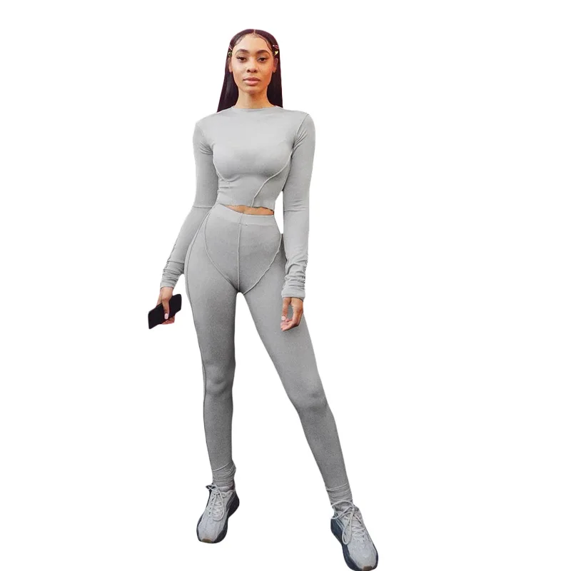 

92S1738216 Summer fashion versatile Street women's line slim fashion sportswear two piece set fall clothes for women