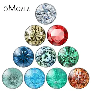 Стеклянный кабошон с плоской задней поверхностью, 81012182025 мм