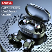 original lenovo xt91 tws wireless bluetooth earphones touch control music headphones noise reduction waterproof earbuds with mic