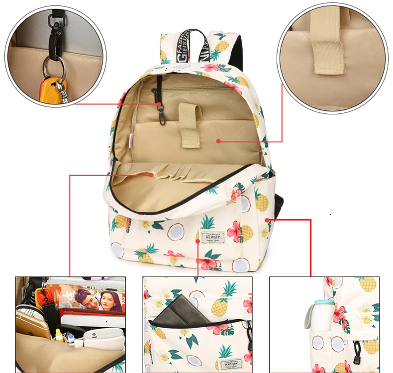 Школьный рюкзак для женщин 2019 женский девочек подростков вместительный холщовый