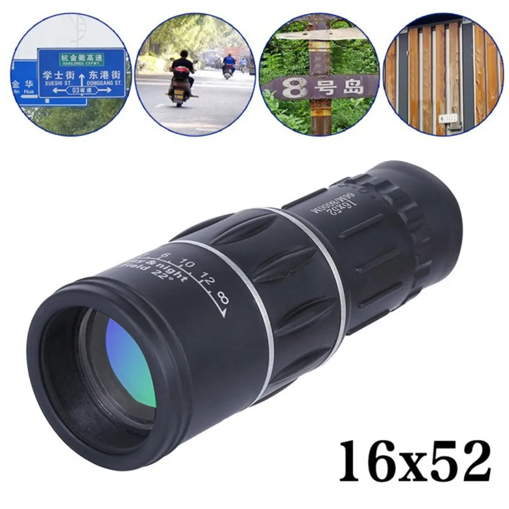 

Монокулярный телескоп 16X52 с двойным фокусом, 66 м/8000 м
