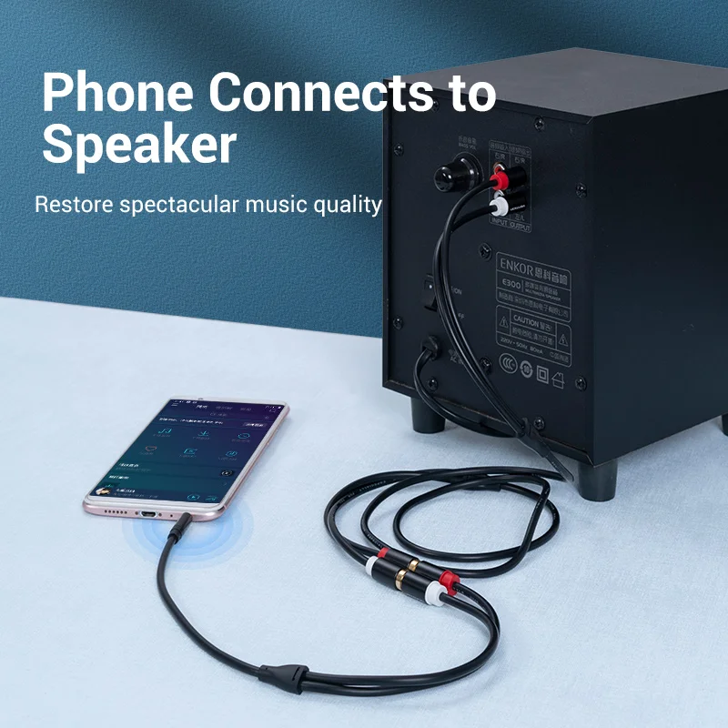Vention 3 5 мм штекер до 2RCA гнездо AUX кабель RCA разъем сплиттер аудио Y для iPhone