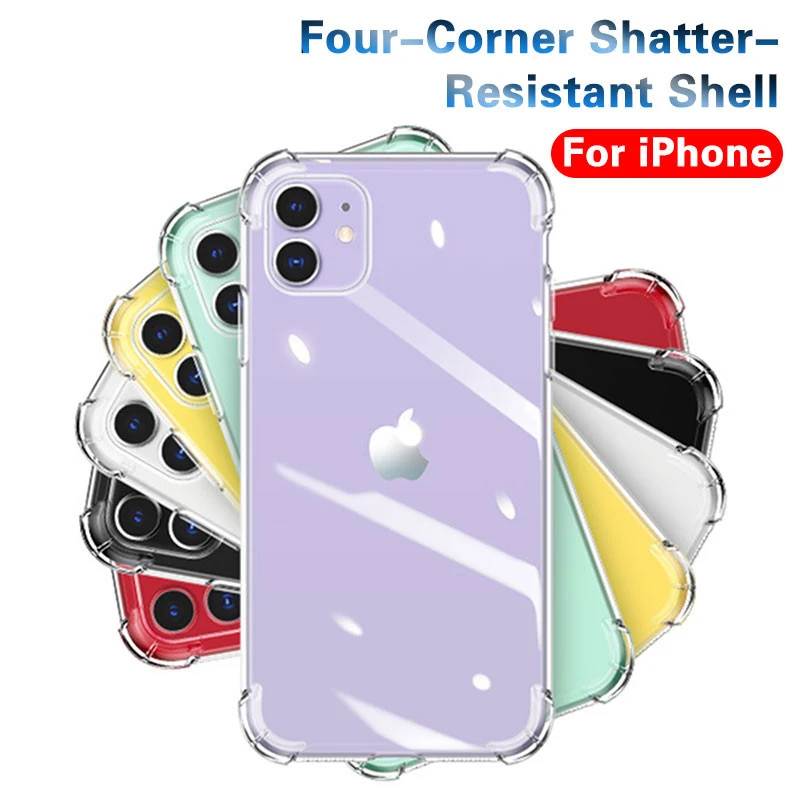 Чехол для iPhone 12 Mini чехол 11 Pro Max XS XR X 7 8 Plus 6s 6 5s SE 2020 прозрачный силиконовый защитный