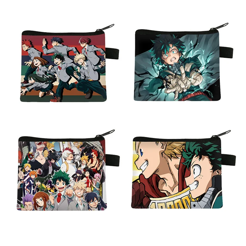 Кошелек для монет с героями аниме Моя геройская Академия кошельки на молнии