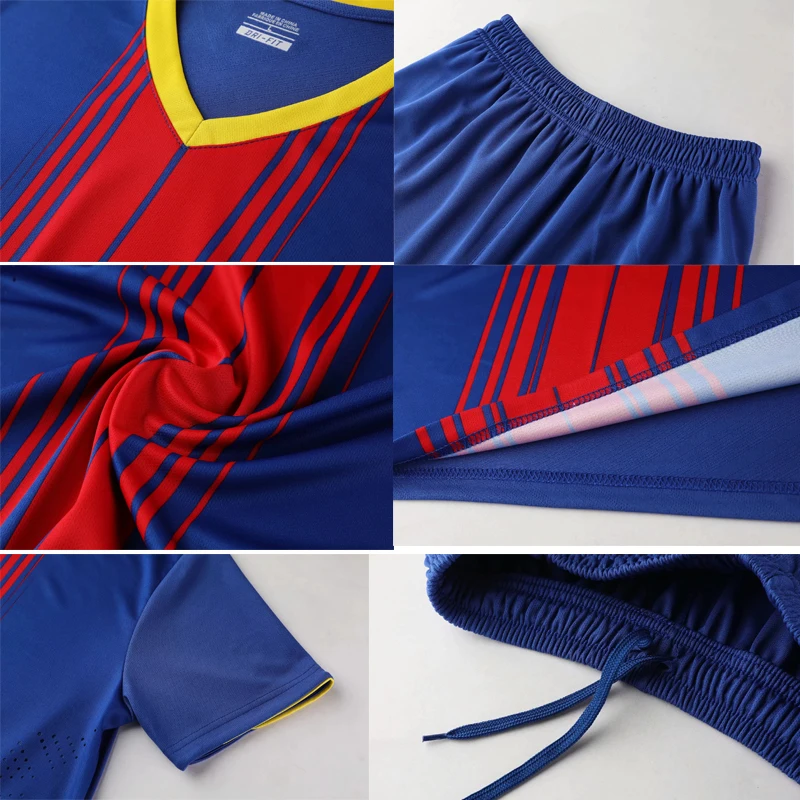 Новый сезон 2019 футбольные Джерси для взрослых и детей футбольный комплект