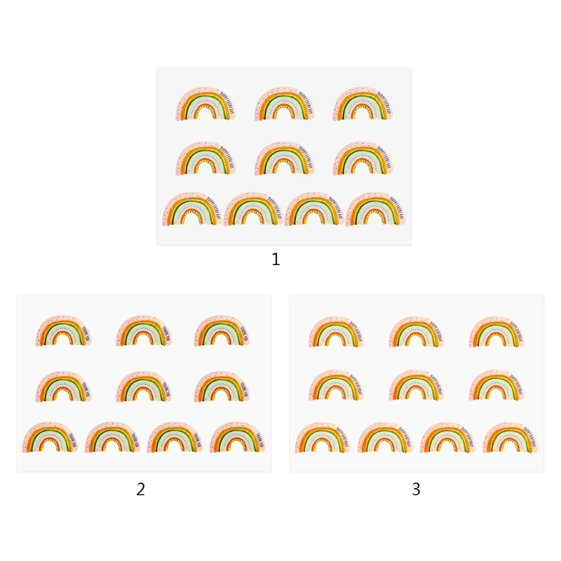 

50 Sheet Rainbow Bridge Stickers Happy Everyday Birthday Thank You DIY Circle Adhesive Labels for Cookie Bag Party Decor