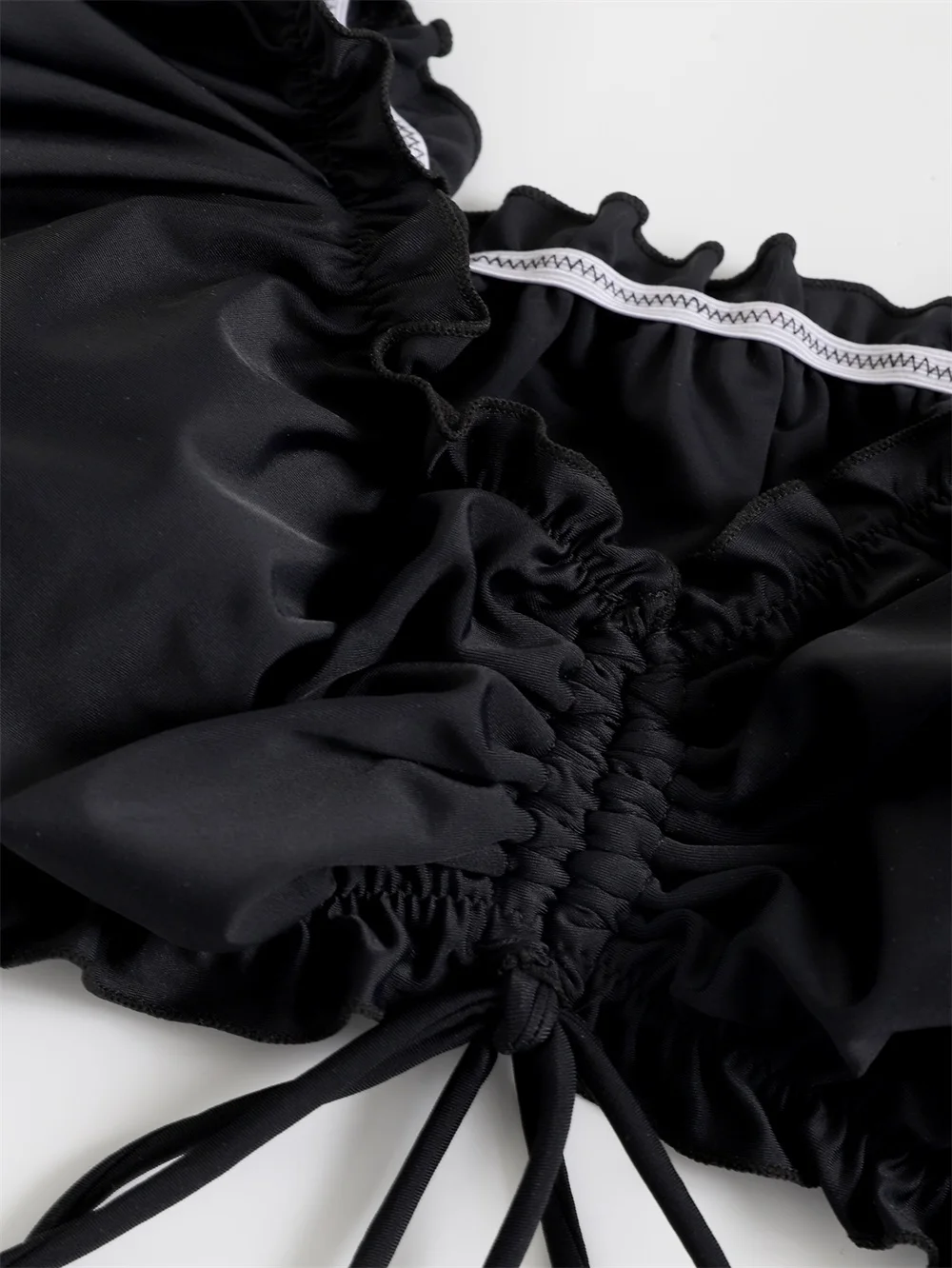 

Pocket Girl 2021 New Off The Shoulder Swimwear Women Sexy Ruffle Bikini Low Waist Swimsuit Female Wave Bikini Set Bathing Suit