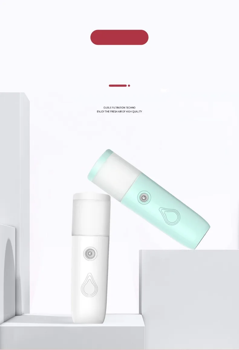 

Portable USB Rechargeable Nano Mister Humidifier Cooling Mist Mini Face Humidifier Eyelash Extensions Sprayer Facial Device