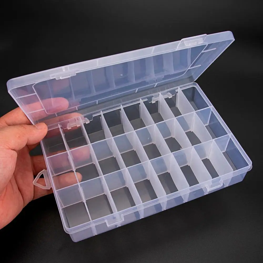 Портативная коробка для рыболовных снастей маленькая хранения пластиковая 24